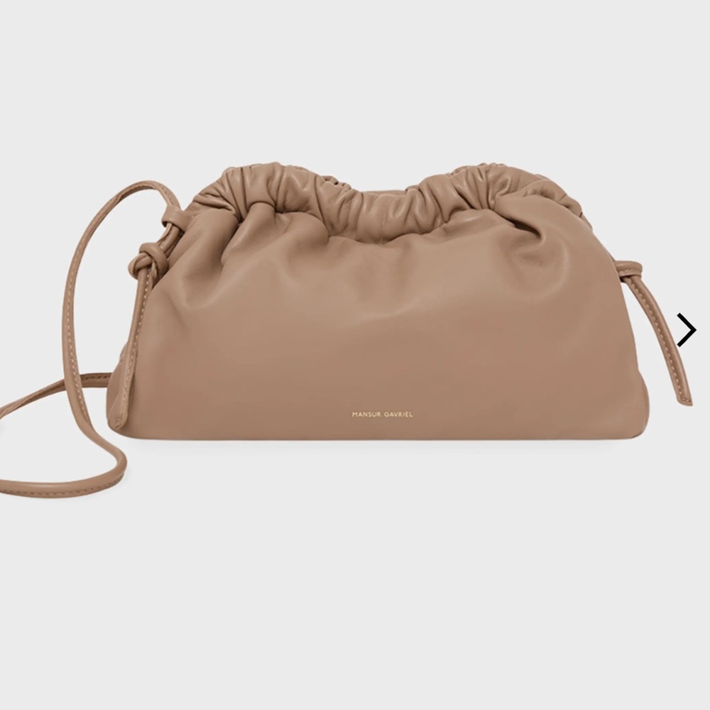 Mansur Gavriel Mini Cloud Clutch in Biscotto